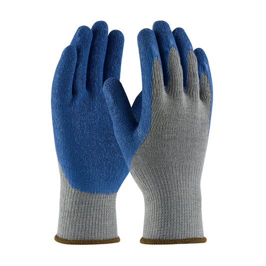 G-Tek®: Regular Weight Seamless Knit Polyester/Cotton Glove with Latex Coated Crinkle Grip on Palm & Fingers