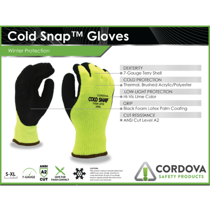 Cordova Cold Snap™, 7-gauge, HI-VIS Green, Br #3999 - 3999S image 2