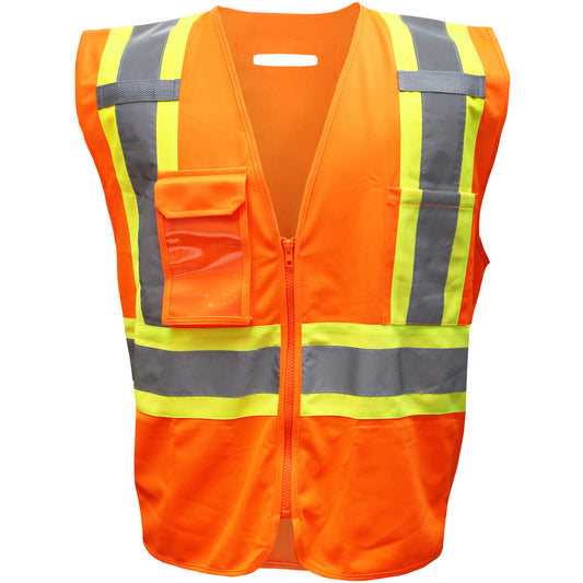 Boss® ANSI Type R Class 2 Two-Tone Polyester Vest with "D" Ring Access and X-Back