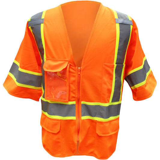 Boss®: ANSI Type R Class 3 Two-Tone Vest - Solid Polyester
