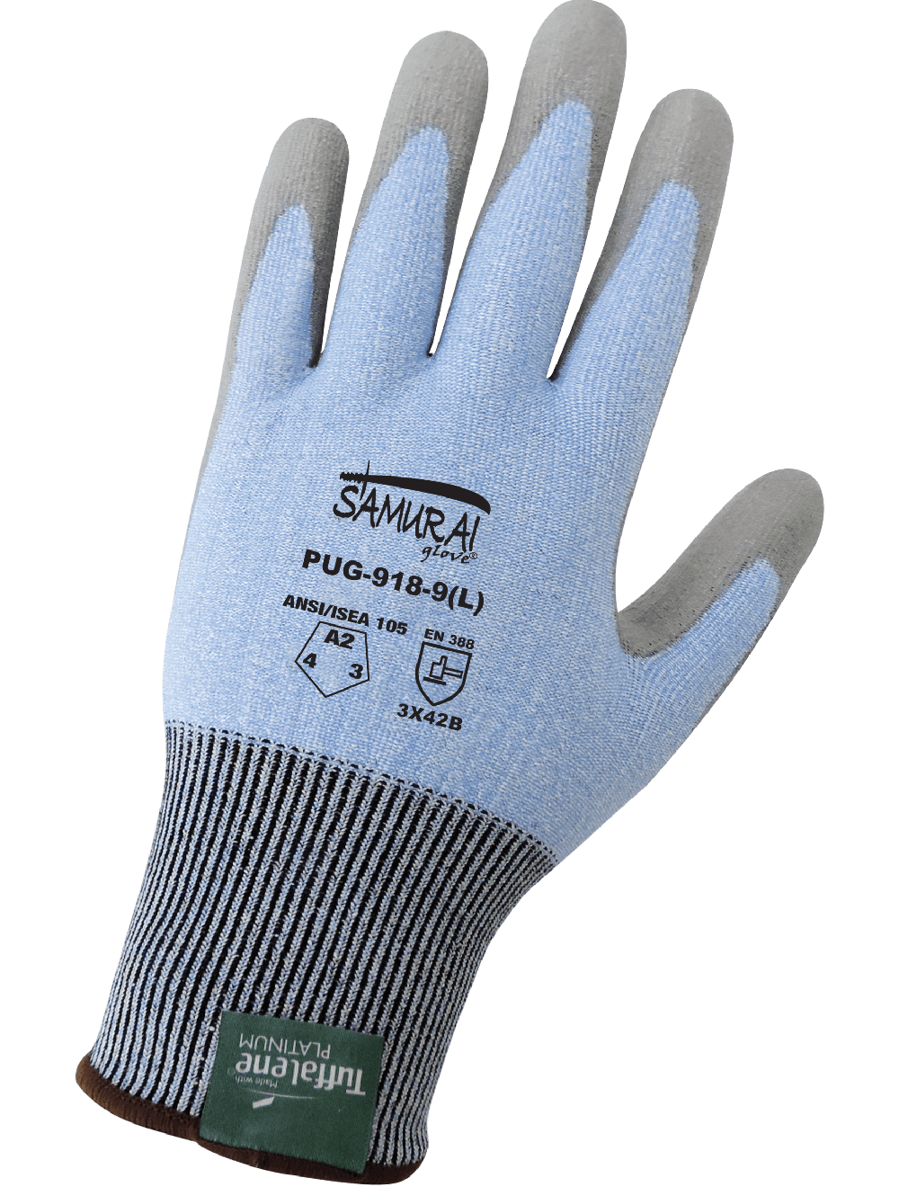 Samurai PUG-918 Chemical Handling Gloves - cut level A2 - blue