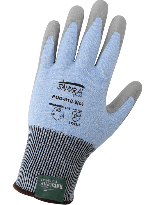 Samurai PUG-918 Chemical Handling Gloves - cut level A2 - blue