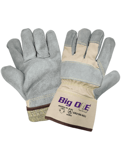 Big CR2100-8 Chemical Handling Gloves - cut level A4 - tan