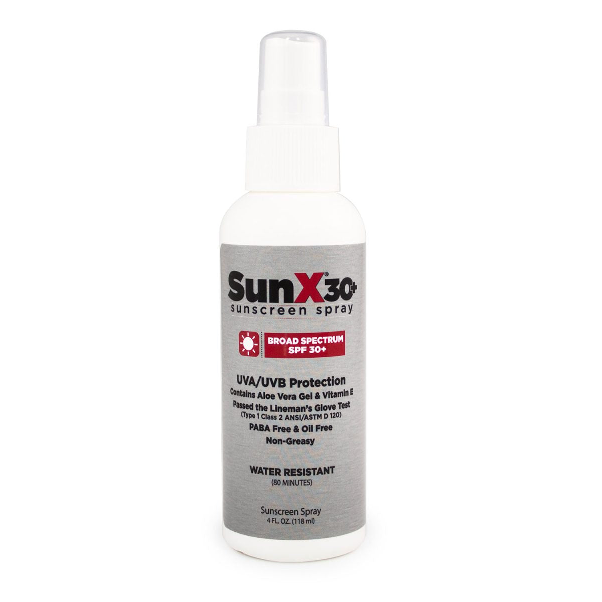 SunX30 Sunscreen Spray, 4 oz. Bottle