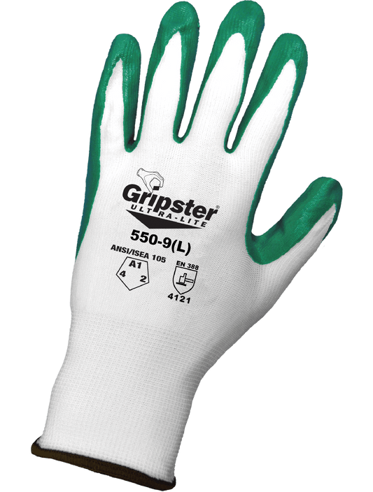 Gripster® 550 Chemical Handling Gloves - cut level A1 - tan
