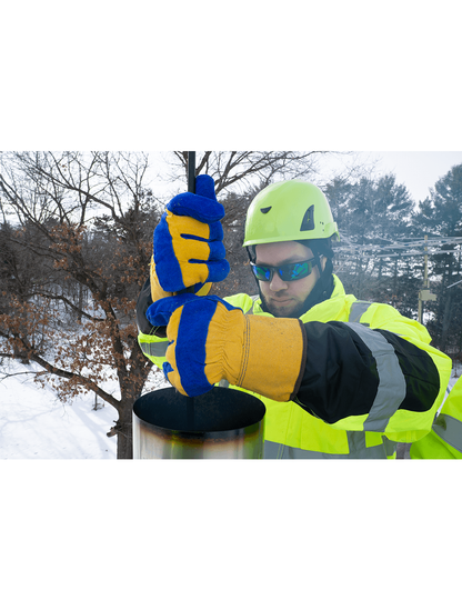 Global Glove - 2805 - Leather Palm Gloves - insulated - blue