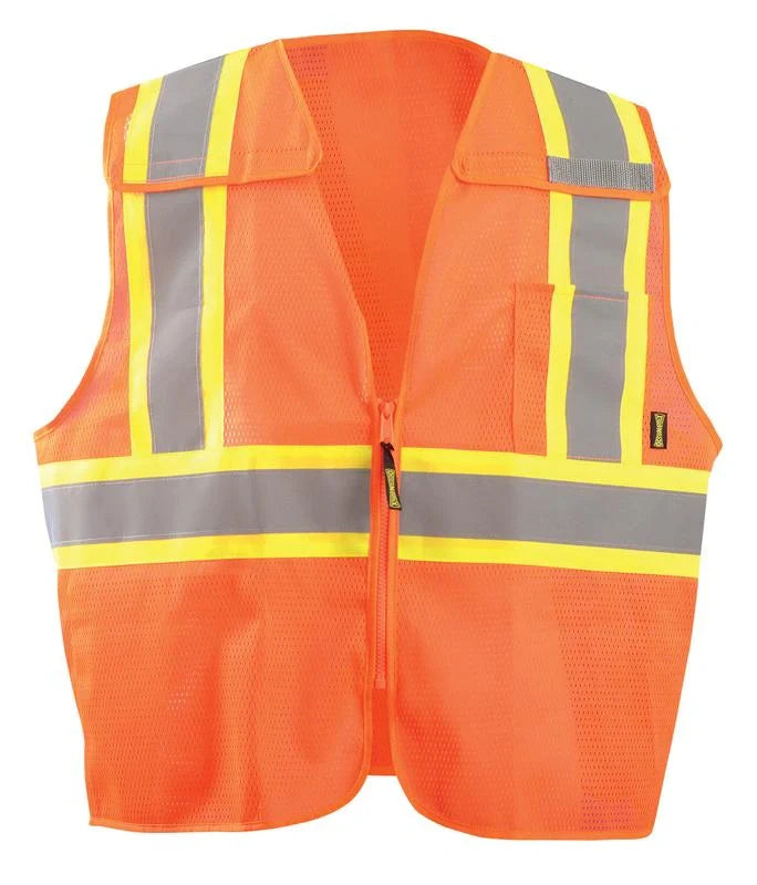Mesh 5-Pt. Breakaway Two-Tone X-Back Vest w/Quick Release Zipper