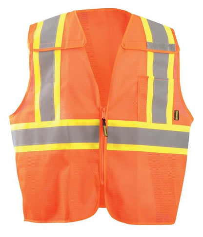 Mesh 5-Pt. Breakaway Two-Tone Vest w/Quick Release Zipper