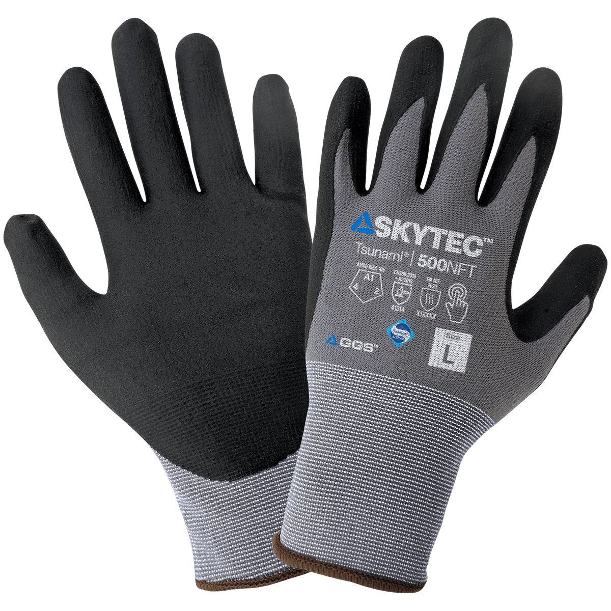 Global 500NFT-VP Glove 15GA NYLON/SPANDEX, NFT, CUT A1, VEND PK