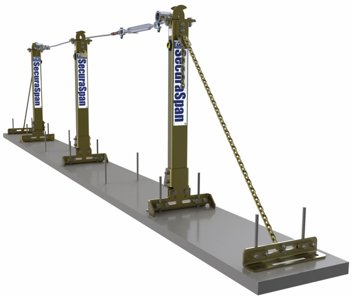 3M™ DBI-SALA® SecuraSpan™ Rebar/Shear Stud Horizontal Lifeline System 7400660, 1 EA