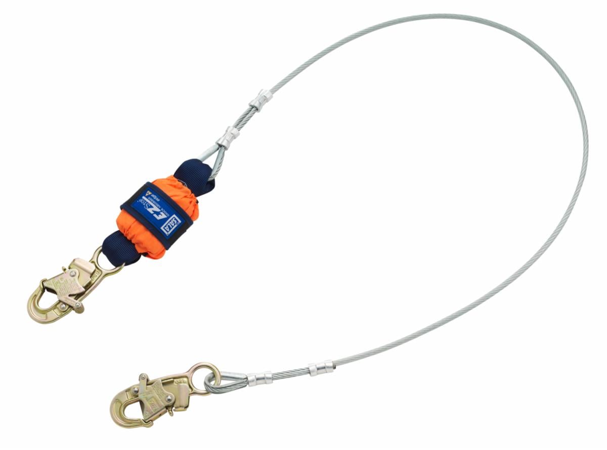 3M™ DBI-SALA® EZ-Stop™ Leading Edge Cable Shock-Absorbing Lanyard 1246066, Orange, 6 ft