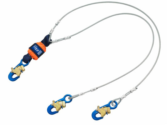 3M™ DBI-SALA® EZ-Stop™ Leading Edge 100% Tie-Off Cable Shock-Absorbing Lanyard 1246068, Orange, 6 ft