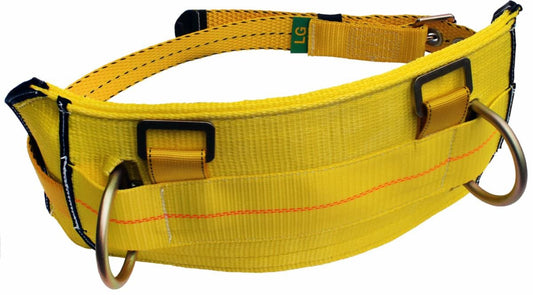 3M DBI-SALA Derrick Tongue Buckle Positioning Belt with Pass-Thru Harness Connector 1000544, Yellow, Large