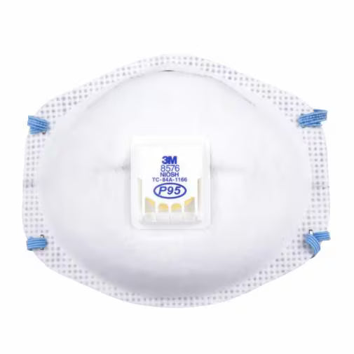 3M™ Particulate Respirator 8576, P95, with Nuisance Level Acid Gas Relief 10 EA / BX