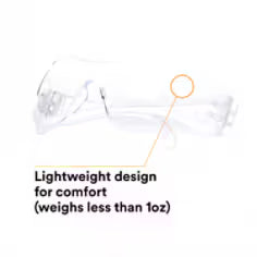 3M™ Virtua™ Protective Eyewear 11329-00000-20 Clear Anti-Fog Lens, Clear Temple 20 EA/Case
