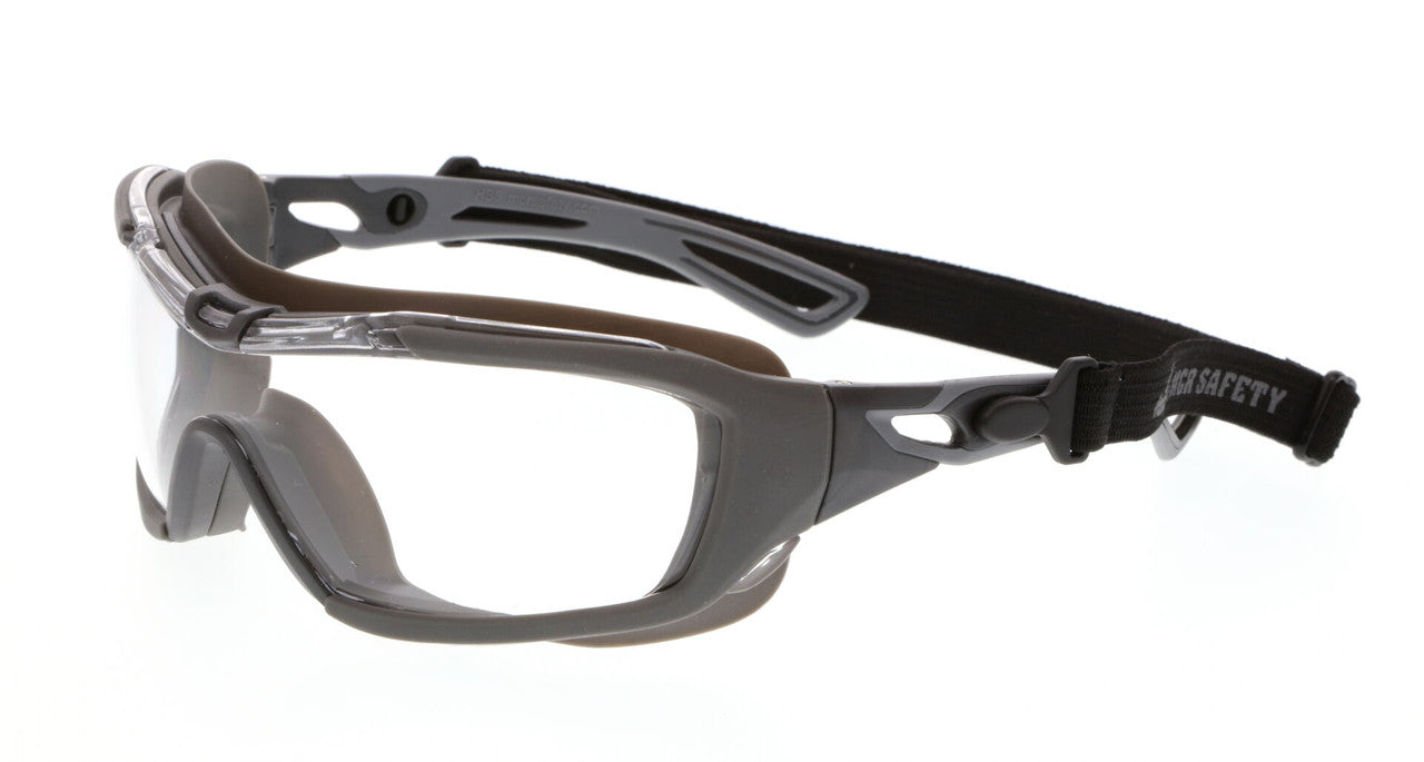 MCR Safety HB5 - Hydroblast® HB5 Series - Premium MAX6® Anti-fog Lens Coating - Soft TPR Goggle Designed Seal - ANSI D3, D4, and D5 Rated - Elastic Strap Connects to Temples - Strap Included — manufacturer image 5
