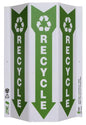 ZING At Work Sign 'Recycle<Recycle Symbol><Down Arrow>' Triview Slim 9.25'X12'X3' - 4039