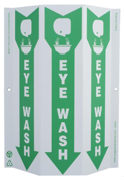 ZING Safety Sign "Eye Wash" Triview Slim - official Zing product image 1