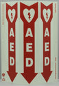 ZING Safety Sign "Aed" Triview Slim - Glow - official Zing product image 1