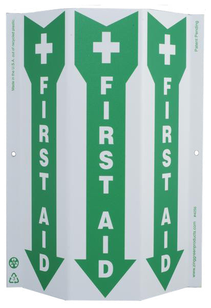 ZING Safety Sign "First Aid" Triview Slim - official Zing product image 1