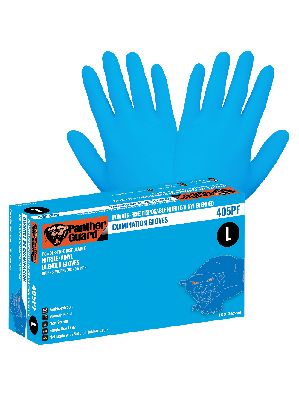Panther-Guard® - 405PF - Disposable Gloves - nitrile coating - blue