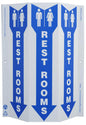 ZING Facility Sign "Restroom" Triview Slim - 4060