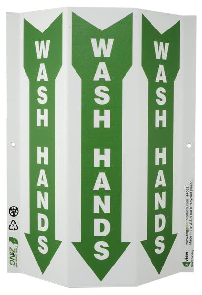 ZING Safety Sign "Hand Wash Station" Triview Slim - official Zing product image 1