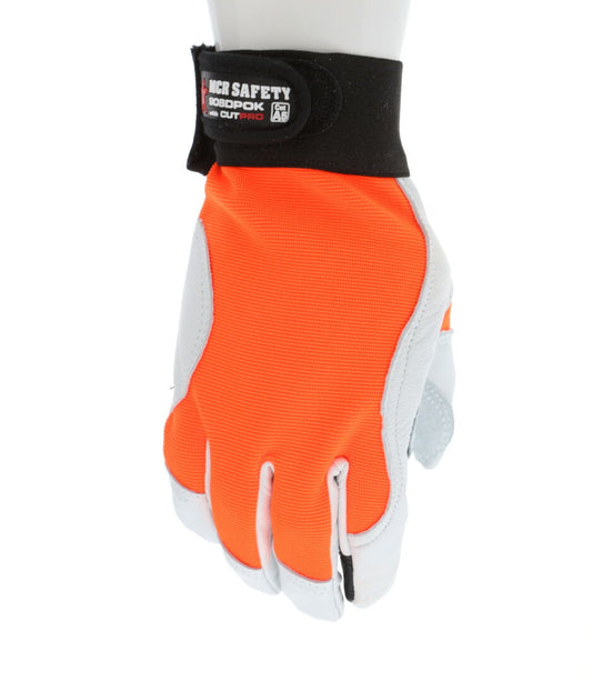 906DPOK - MCR Safety Mechanics Work Gloves - Rugged Grain Goatskin - Cowhide Double Palm - Adjustable Hook and Loop Closures - Reinforced Thumb Crotch - Kevlar® Aramid Lined Palm - Goatskin Provides Great Tensile Strength and Natural Lanolin