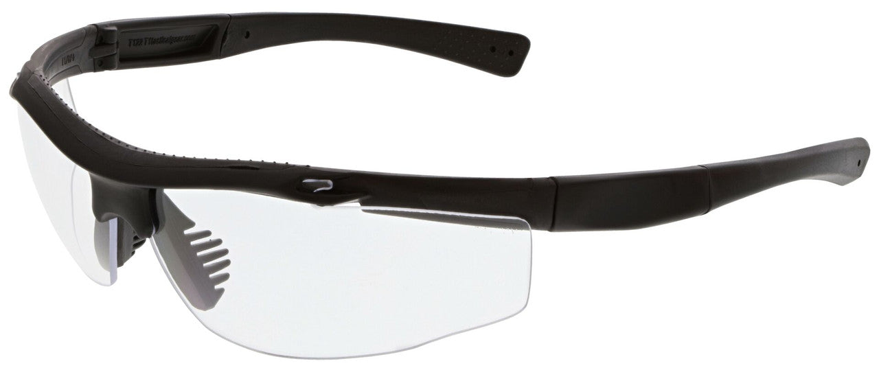 MCR Safety T122 - T122 Safety Glasses - Tactical Black Frame Color - Co-Injected Permanent TPR Nose Piece - Meets Military MIL-PRF-32432 Standard — manufacturer image 4