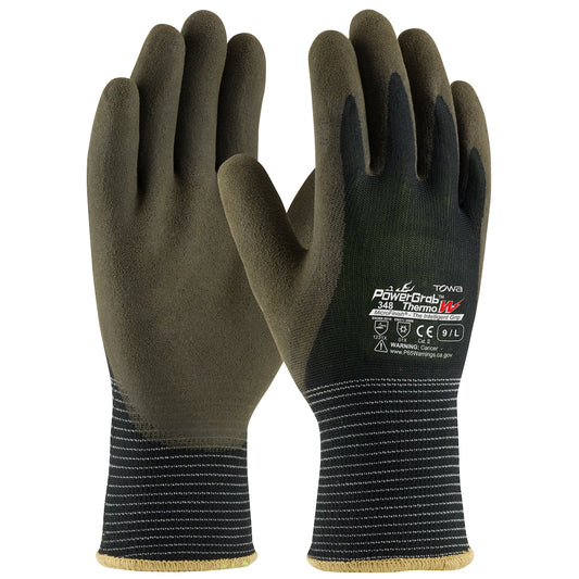 Towa 41-1430 – Seamless Knit Polyester Glove with Acrylic Liner and Latex MicroFinish Grip on Palm & Fingers