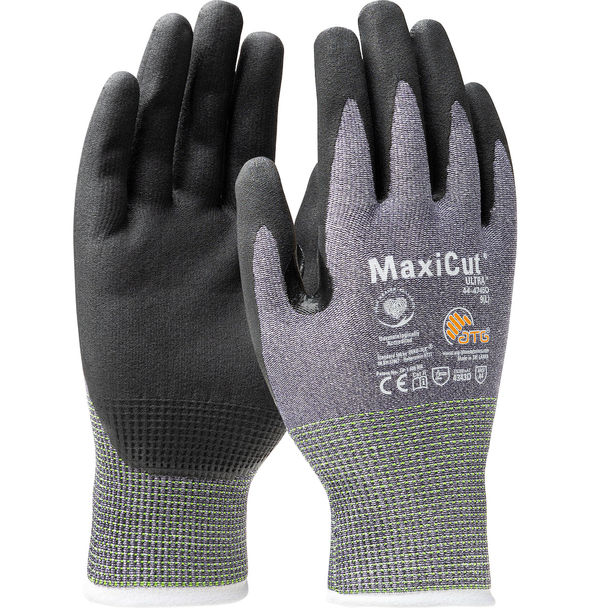 MaxiCut® Ultra™ Seamless Knit Engineered Yarn with Premium Nitrile Coated MicroFoam Grip on Palm & Fingers - Touchscreen Compatible