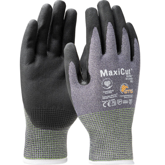 MaxiCut® Ultra™ Seamless Knit Engineered Yarn with Premium Nitrile Coated MicroFoam Grip on Palm & Fingers - Touchscreen Compatible