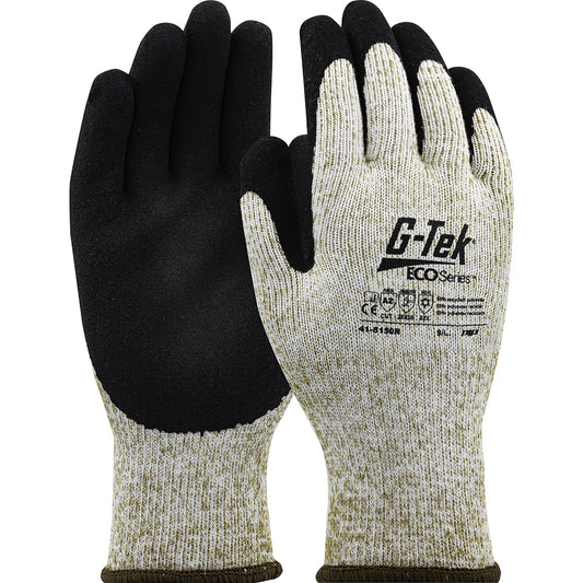G-Tek® ECO Series™: Seamless Knit Recycled Yarn / Acrylic Blended Glove with Latex MicroSurface Grip on Palm & Fingers