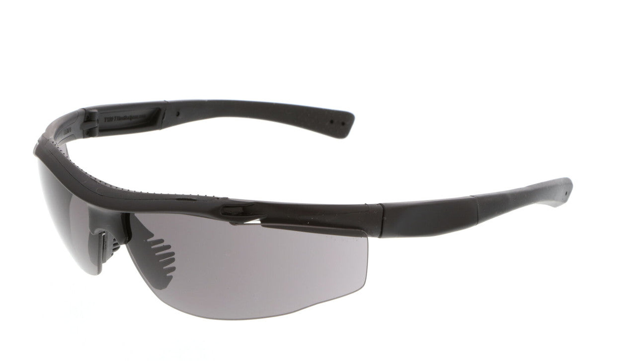 MCR Safety T122 - T122 Safety Glasses - Tactical Black Frame Color - Co-Injected Permanent TPR Nose Piece - Meets Military MIL-PRF-32432 Standard — manufacturer image 2