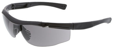 MCR Safety T122 - T122 Safety Glasses - Tactical Black Frame Color - Co-Injected Permanent TPR Nose Piece - Meets Military MIL-PRF-32432 Standard