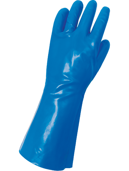 FrogWear® 411 Chemical Handling Gloves - nitrile - tan
