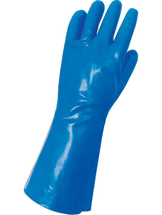 FrogWear® 411 Chemical Handling Gloves - nitrile - tan