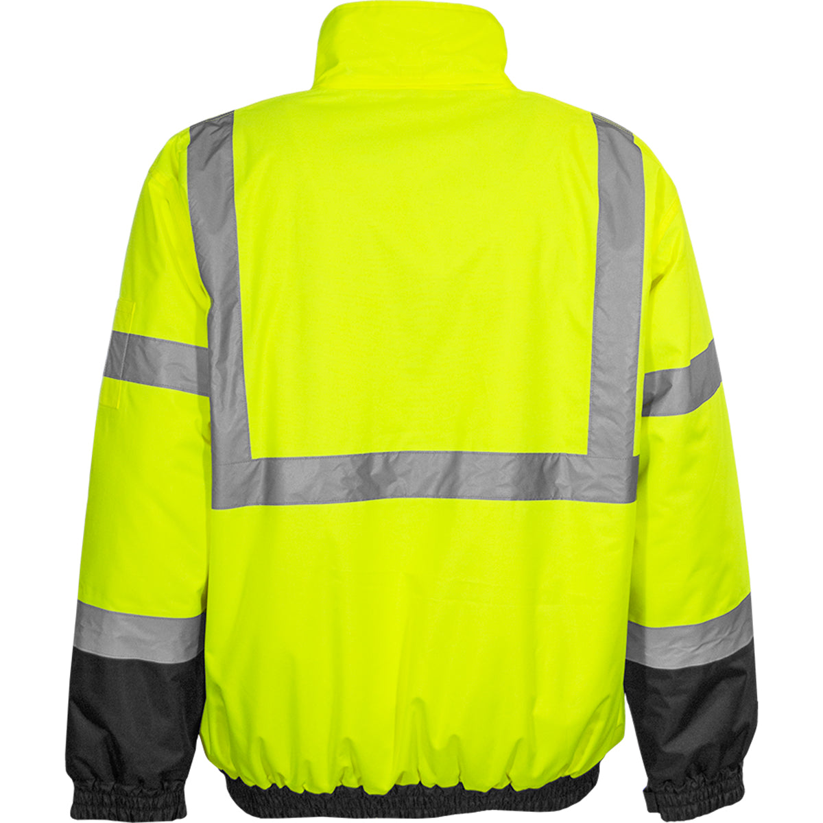 PIP Reflective Apparel 413GT ANSI Type R Class 3 Waterproof Bomber Jacket with Quilted Fleece Liner