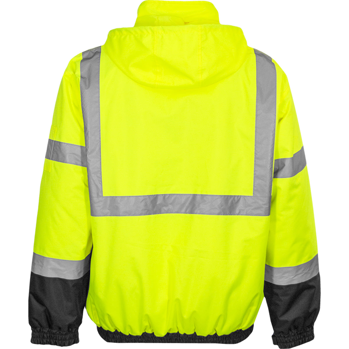 PIP Reflective Apparel 413GT ANSI Type R Class 3 Waterproof Bomber Jacket with Quilted Fleece Liner