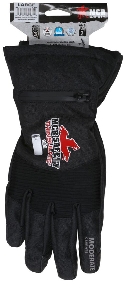 981 - MCR Safety Insulated Mechanics Gloves - 100 Gram Thinsulate™ Lining - MAXGrid™ Material Palm - Inner Elastic Snow and Ice Cuff - Waterproof / Windproof Barrier for Moderate Climate Protection