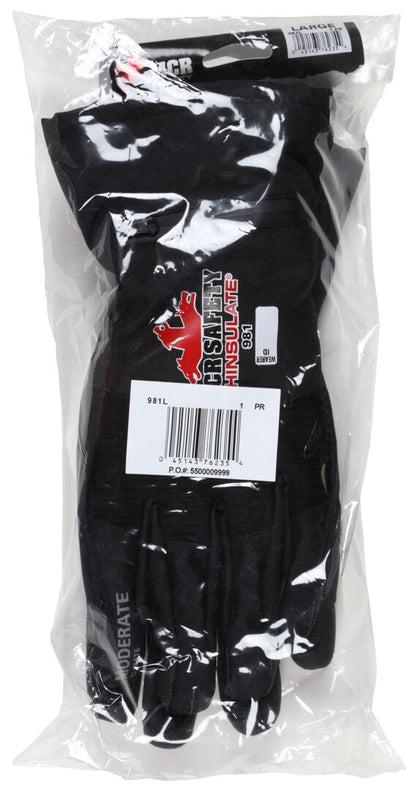 981 - MCR Safety Insulated Mechanics Gloves - 100 Gram Thinsulate™ Lining - MAXGrid™ Material Palm - Inner Elastic Snow and Ice Cuff - Waterproof / Windproof Barrier for Moderate Climate Protection