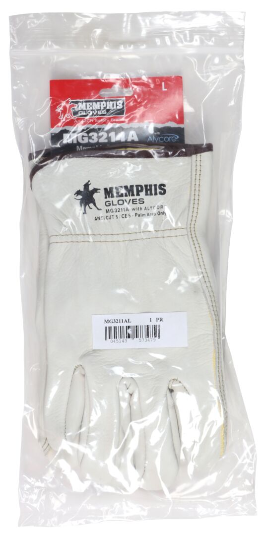 MG3211A - Leather Drivers Cut Resistant Work Gloves - Select Grain Cowhide Leather - Lined with Alycore™ Cut Resistant Material - Keystone Thumb for Comfort - Designed with Alycore™ for Unparalleled Cut Resistance
