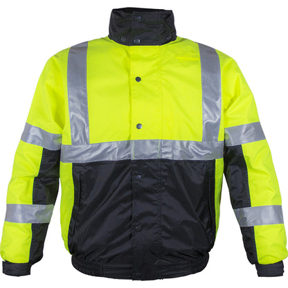 PIP Reflective Apparel 414ST ANSI Type R Class 3 Bomber Jacket with Hood - Outer Shell