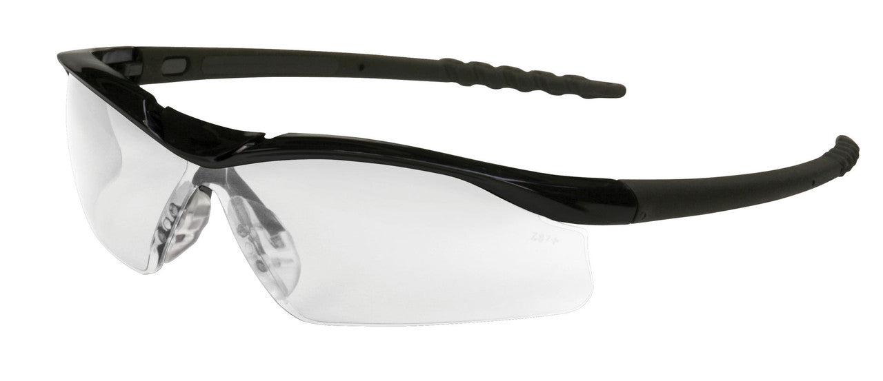 MCR Safety DL1 - DL1 Series Safety Glasses - Soft Clear TPR Nose Piece - Fully Coated Non-Slip TPR Temples — manufacturer image 3