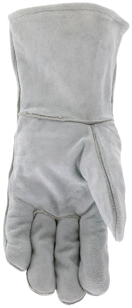 Cowhide Split Leather Welding Gloves, Fleece Lined, Wing Thumb, Ladies