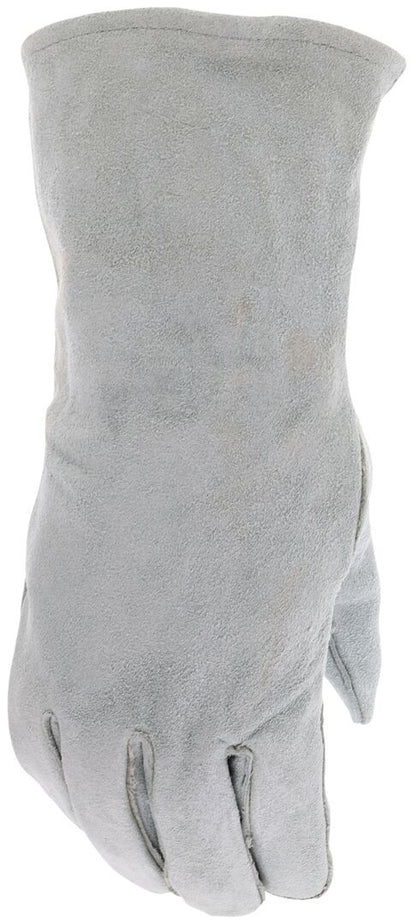 Cowhide Split Leather Welding Gloves, Fleece Lined, Wing Thumb, Ladies