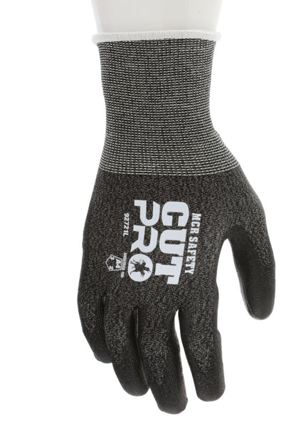 92721 - MCR Safety CutPro® - 21-Gauge HyperMax® HPPE Shell Cut - Abrasion and Puncture Resistant - Polyurethane (PU) Coated Palm and Fingertips - Extreme Dexterity with Excellent Cut Resistance