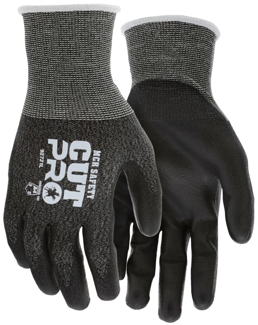 92721 - MCR Safety CutPro® - 21-Gauge HyperMax® HPPE Shell Cut - Abrasion and Puncture Resistant - Polyurethane (PU) Coated Palm and Fingertips - Extreme Dexterity with Excellent Cut Resistance