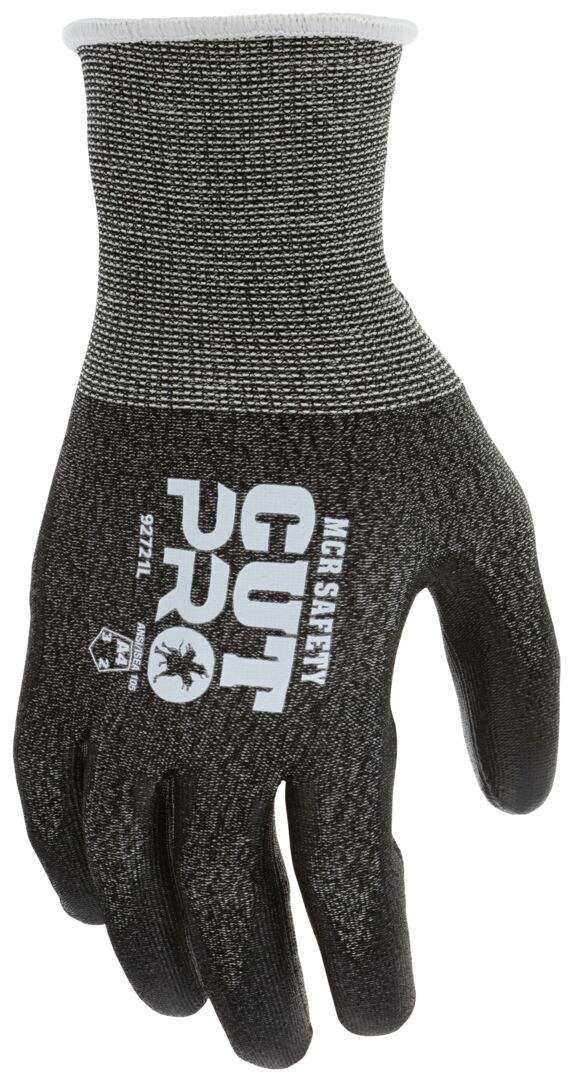 92721 - MCR Safety CutPro® - 21-Gauge HyperMax® HPPE Shell Cut - Abrasion and Puncture Resistant - Polyurethane (PU) Coated Palm and Fingertips - Extreme Dexterity with Excellent Cut Resistance