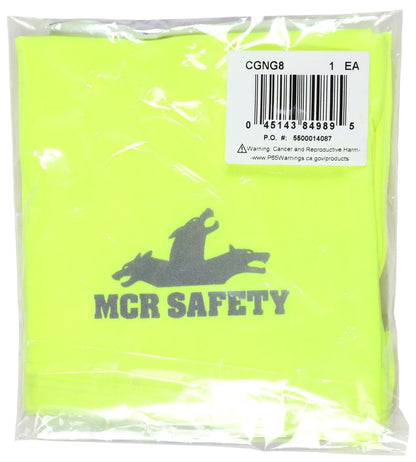 MCR Safety CGNG8 - MCR Safety Cooling Gear - Hi-Visibility Cooling Neck Gaiter - Lightweight Stretch Polyester Spandex Fabric - Machine Washable - Treated to Resist Odors — manufacturer image 6